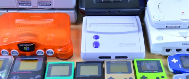 Collection of gaming consoles